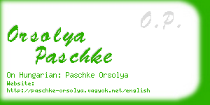 orsolya paschke business card